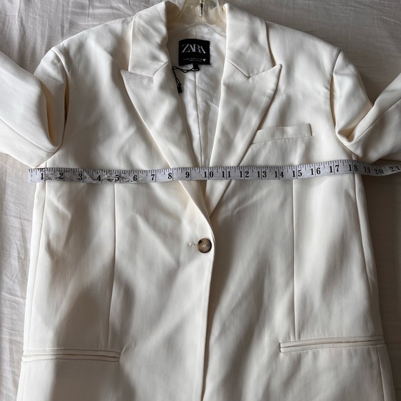 NWOT Zara Ecru Cutout Blazer XS - Picture 12 of 16